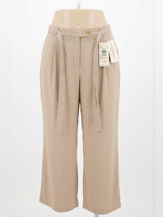 villager Pants - NWT Villager Signature Khaki Belted Dress Pants - Plus Size 18W